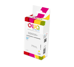 Cartouche d'encre traceur remanufacturée OWA - haute capacité - Jaune - pour HP CZ132A