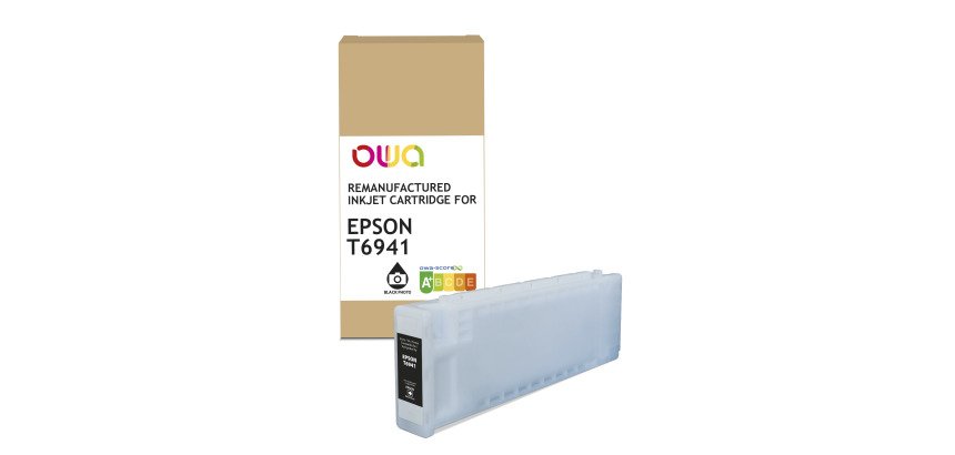Remanufactured OWA Plotter Ink Cartridge - High Capacity - Photo Black - for EPSON T6941