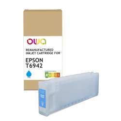 Cartouche d'encre traceur remanufacturée OWA - haute capacité - Cyan - pour EPSON T6942