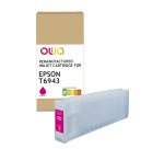 Cartouche d'encre traceur remanufacturée OWA - haute capacité - Magenta - pour EPSON T6943