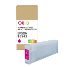 Cartouche d'encre traceur remanufacturée OWA - haute capacité - Magenta - pour EPSON T6943
