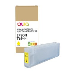 Cartouche d'encre traceur remanufacturée OWA - haute capacité - Jaune - pour EPSON T6944