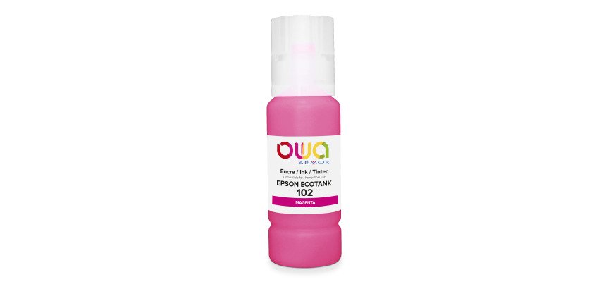 Bouteille d'encre compatible OWA - standard - Magenta - pour EPSON C13T03R340