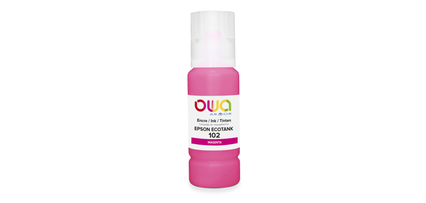 Bouteille d'encre compatible OWA - standard - Magenta - pour EPSON C13T03R340