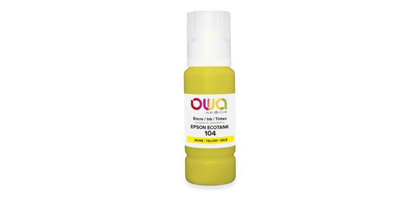 Bouteille d'encre compatible OWA - standard - Jaune - pour EPSON C13T00P440