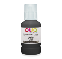 Bouteille d'encre compatible OWA - standard - Noir - pour CANON GI-56 BK