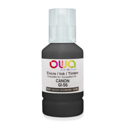 EN_Bouteille d'encre compatible OWA - standard - Noir - pour CANON GI-56 BK