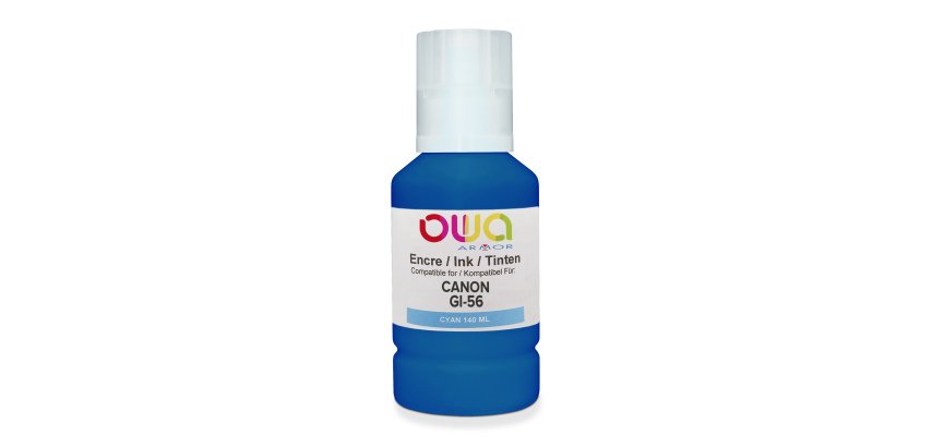 OWA Compatible Ink Bottle - Standard - Cyan - for CANON GI-56 C
