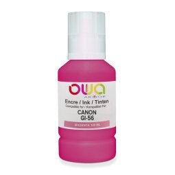 EN_Bouteille d'encre compatible OWA - standard - Magenta - pour CANON GI-56 M