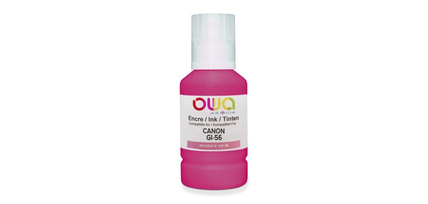 Bouteille d'encre compatible OWA - standard - Magenta - pour CANON GI-56 M