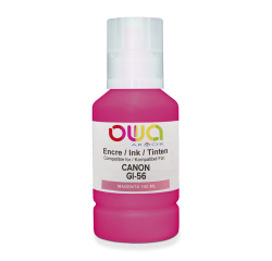 Bouteille d'encre compatible OWA - standard - Magenta - pour CANON GI-56 M