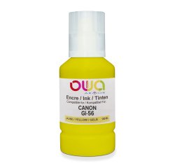 Bouteille d'encre compatible OWA - standard - Jaune - pour CANON GI-56 Y