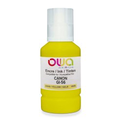 Bouteille d'encre compatible OWA - standard - Jaune - pour CANON GI-56 Y