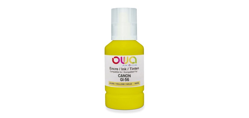 OWA Compatible Ink Bottle - Standard - Yellow - for CANON GI-56 Y