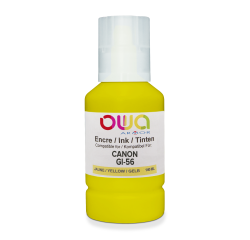 Bouteille d'encre compatible OWA - standard - Jaune - pour CANON GI-56 Y