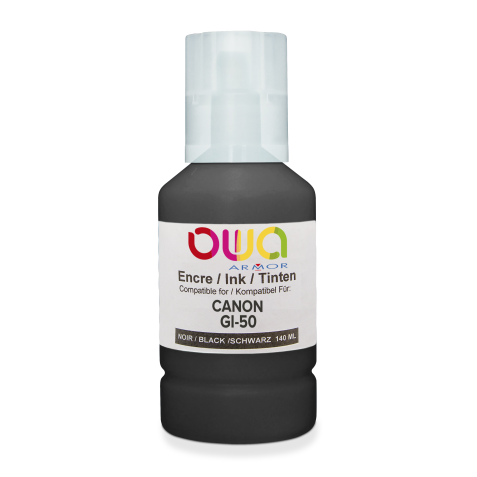 Bouteille d'encre compatible OWA - standard - Noir - pour CANON GI-50 PGBK