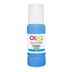 Bouteille d'encre compatible OWA - standard - Cyan - pour CANON GI-50 C