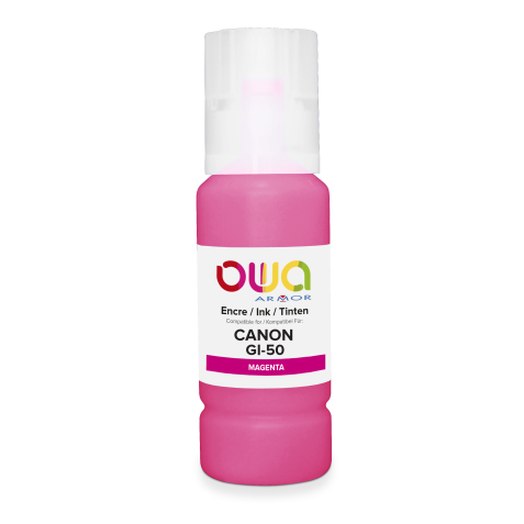 Bouteille d'encre compatible OWA - standard - Magenta - pour CANON GI-50 M