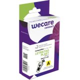 Pack de 2 consommable étiqueteuse WECARE - standard - Noir/Jaune - pour DYMO RL-DY 91202