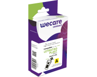 Pack de 2 consommable étiqueteuse WECARE - standard - Noir/Jaune - pour DYMO RL-DY 91202
