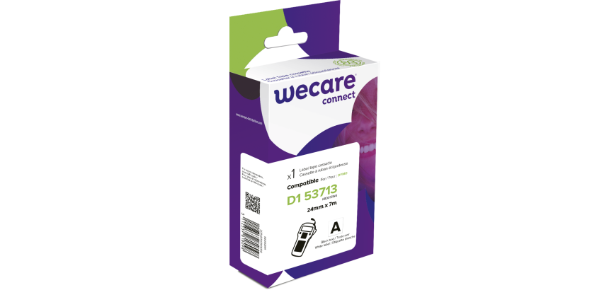 Consommable étiqueteuse WECARE - standard - Noir/Blanc - pour DYMO 53713