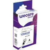 Consommable étiqueteuse WECARE - standard - Noir/Blanc - pour BROTHER TZE-S231