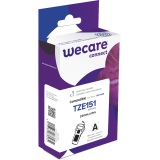 Consommable étiqueteuse WECARE - standard - Noir/Transp. - pour BROTHER TZE-151
