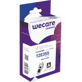 Consommable étiqueteuse WECARE - standard - Blanc/Noir - pour BROTHER TZE-355