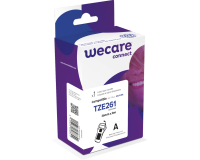 Consommable étiqueteuse WECARE - standard - Noir/Blanc - pour BROTHER TZE-261