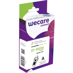 Consommable étiqueteuse WECARE - standard - Noir/Transp. - pour DYMO 45010