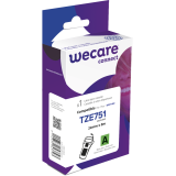 Consommable étiqueteuse WECARE - standard - Noir/Vert - pour BROTHER TZE-751