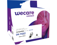 Consommable étiqueteuse WECARE - standard - Noir/Blanc - pour BROTHER DK-11201