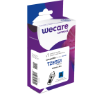 Consommable étiqueteuse WECARE - standard - Noir/Bleu - pour BROTHER TZE-551