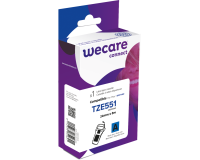 Consommable étiqueteuse WECARE - standard - Noir/Bleu - pour BROTHER TZE-551