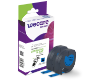 Consumible etiquetadora WECARE - estándar - Negro/Azul - para DYMO 91221