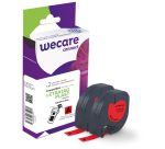 Consumible etiquetadora WECARE - estándar - Negro/Rojo - para DYMO 91203