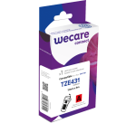 Consumible etiquetadora WECARE - estándar - Negro/Rojo - para BROTHER TZE-431