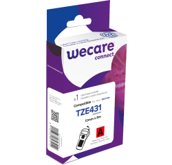 Consumible etiquetadora WECARE - estándar - Negro/Rojo - para BROTHER TZE-431