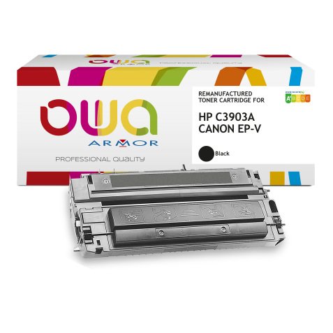 Toner remanufacturé OWA - standard - Noir - pour HP C3903A, CANON EP-V