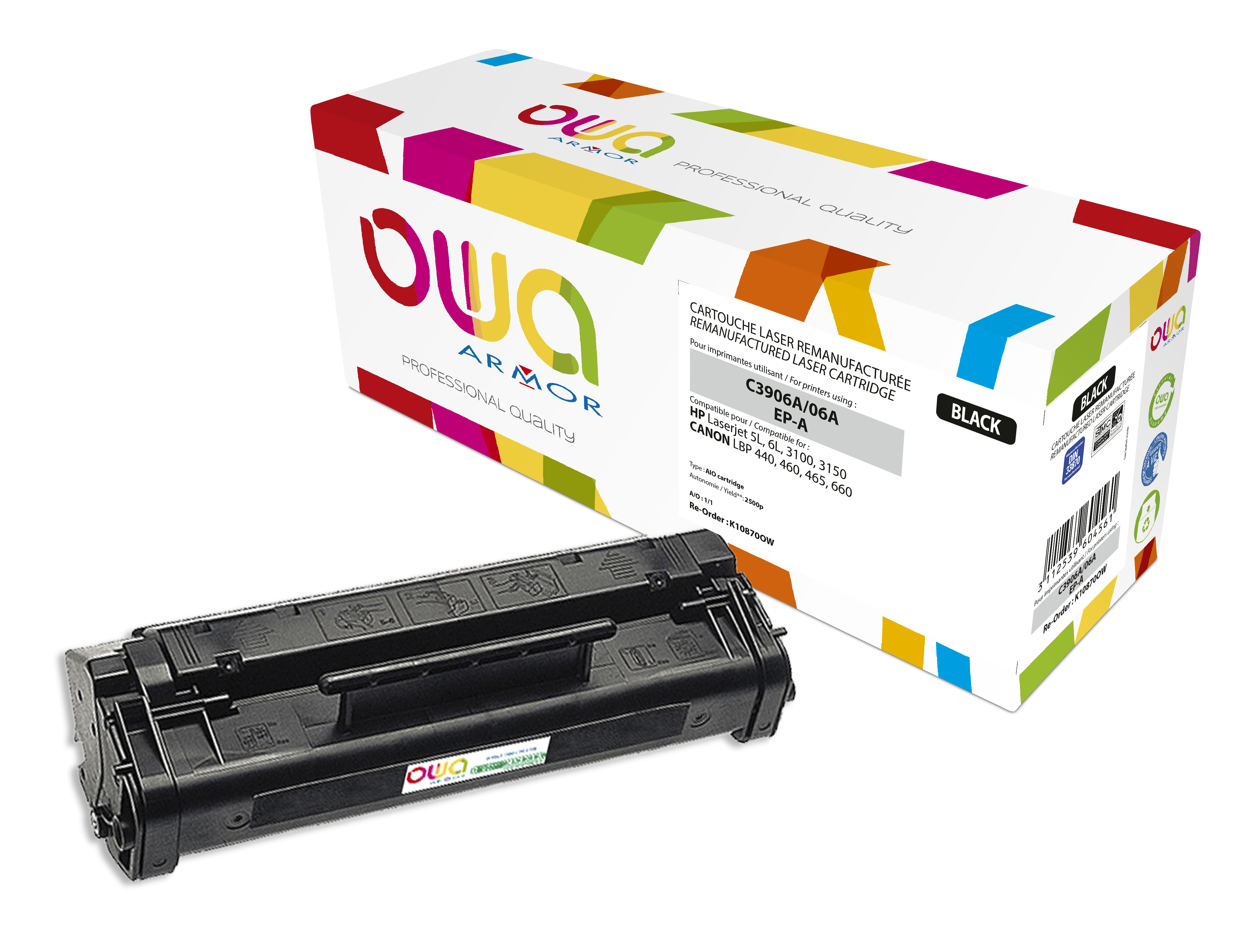 Toner Owa compatible HP 80X-CF280X haute capacité noir pour imprimante  laser sur