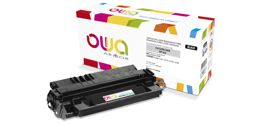 Toner remanufacturé OWA - haute capacité - Noir - pour HP C4129X, CANON CARTRIDGE H