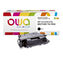 Toner remanufacturé OWA - haute capacité - Noir - pour HP C4127X, BROTHER TN-9500