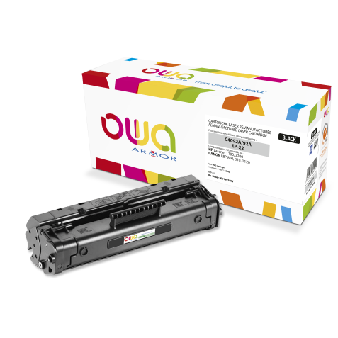 Toner remanufacturé OWA - standard - Noir - pour HP 92A, CANON EP-22