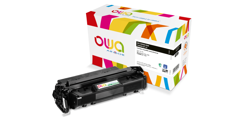 Toner remanufacturé OWA - standard - Noir - pour HP 96A, CANON EP-32