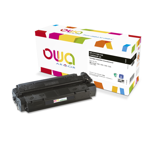 Toner remanufacturé OWA - standard - Noir - pour HP C7115A, CANON EP-25