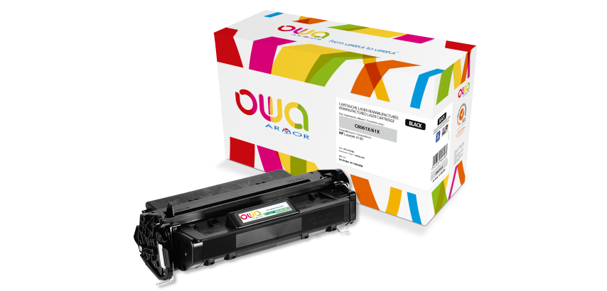 Toner remanufacturé OWA - haute capacité - Noir - pour HP C8061X