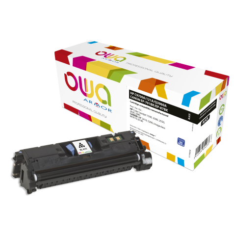 Toner remanufacturé OWA - standard - Noir - pour HP C9700A, Q3960A, CANON 701BK, EP-87BK