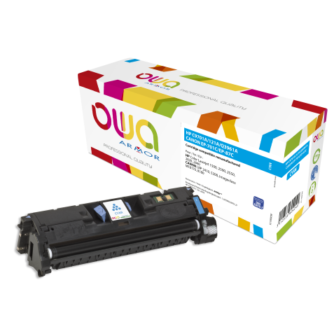 Toner remanufacturé OWA - standard - pour HP C9701A, Q3961A, CANON 701C, EP-87C