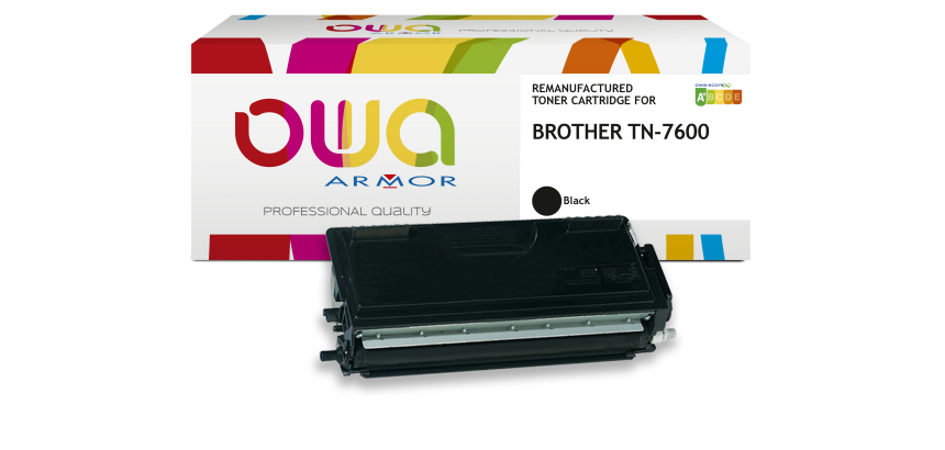 Toner remanufacturé OWA - haute capacité - Noir - pour BROTHER TN-7600
