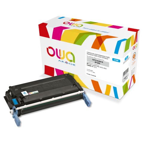 Toner remanufacturé OWA - standard - pour HP C9721A, CANON EP-85 C